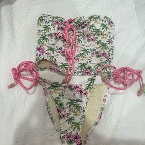 Blackbough Pink and Green Tropical Bikini